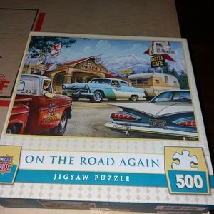 Master Piece Puzzles 500 Having Fun One piece at a Time 21×15". Used All Pieces